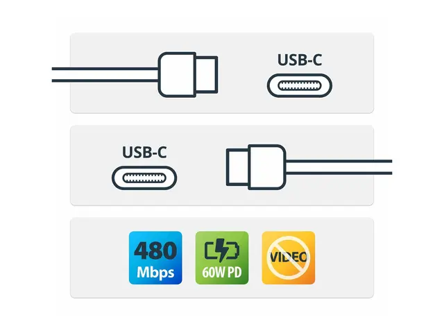 StarTech - USB-kabel USB-C (hann) til USB 2.0 3 A 1 m Power Delive...