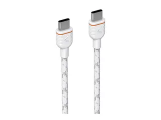 Unisynk - USB-kabel - 24 pin USB-C (hann) til 24 pin USB-C (hann) 2 m - lade og synkronisere, flettet kabel, USB Power Delivery (240 W), Rask lading