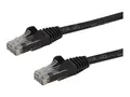 Startech 3m CAT6 Ethernet Cable, 10 Gigabit Snagless RJ45 650MHz 100W PoE Patch Cord, CAT 6 10GbE UTP Network Cable w/Strain Relief, Black, Wiring is UL Certified/TIA Category 6 - 24AWG (N6PATC3MBK) - koblingskabel - 3 m - svart