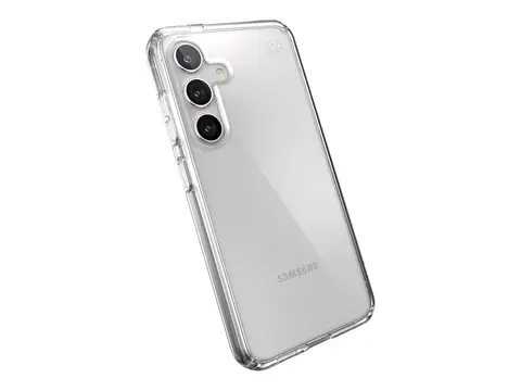 Speck Presidio Perfect-Clear - Baksidedeksel for mobiltelefon plastikk, hard polykarbonat, bl&#248;t termoplastpolyuretan (TPU) - blank - for Samsung Galaxy S24