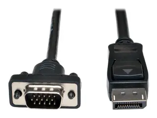 Eaton Tripp Lite Series DisplayPort 1.2 to VGA Active Adapter Cable (DP with Latches to HD15 M/M), 6 ft. (1.8 m) Skjermkabel - DisplayPort (hann) til HD-15 (VGA) (hann) - 1.83 m - aktiv, l&#229;st - svart