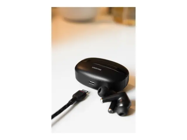Unisynk - True wireless-hodetelefoner med mikrofon i øret Bluetoot...