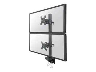Neomounts FPMA-D960DVPLUS - Monteringssett for 2 LCD-skjermer - stål - svart - skjermstørrelse: 17"-49" - klemmemonterbar, skrivebordsmonterbar