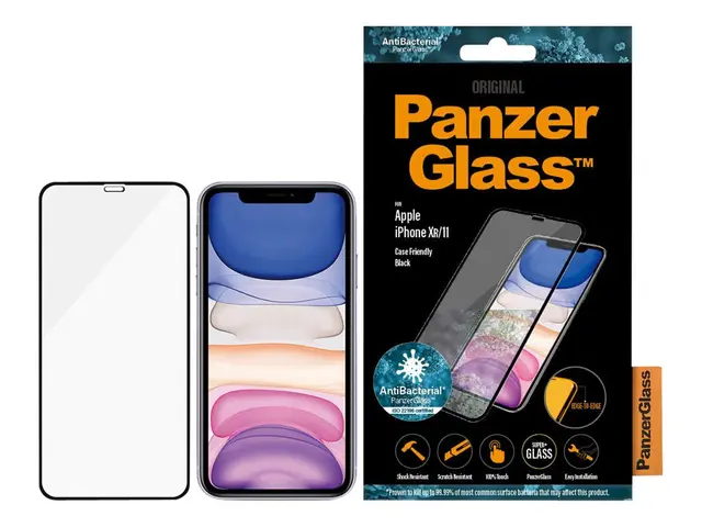 PanzerGlass - Skjermbeskyttelse for mobiltelefon glass rammefarge ...