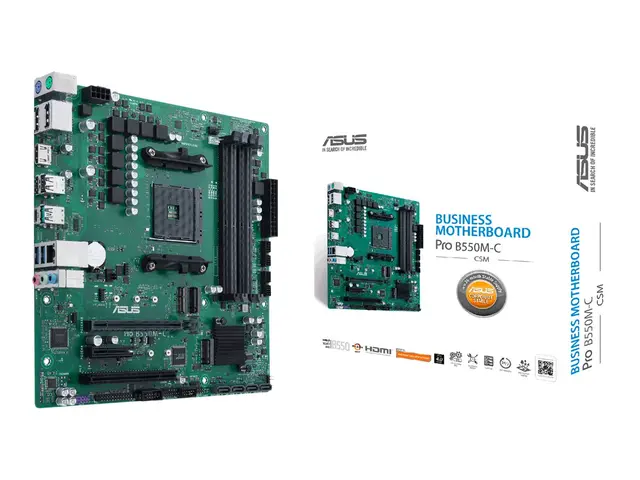ASUS Pro B550M-C/CSM - Hovedkort micro ATX Socket AM4 AMD B550 Chi...