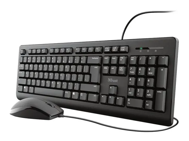 Trust TKM-250 - Tastatur- og mussett - USB - Nordisk - svart