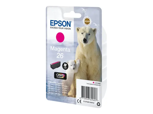 Epson 26 - 4.5 ml - magenta - original - blekkpatron - for Express...