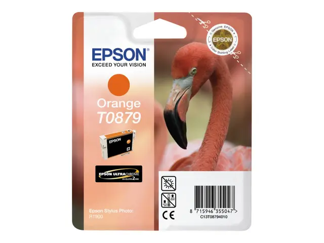 Epson T0879 - 11.4 ml - oransje - original - blister - blekkpatron...