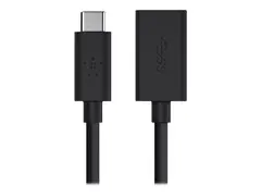 Belkin 3.0 USB-C to USB-A Adapter USB-adapter - 24 pin USB-C (hann) reversibel til USB-type A (hunn) - USB 3.0 - 3 A - svart