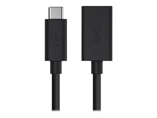 Belkin 3.0 USB-C to USB-A Adapter USB-adapter - 24 pin USB-C (hann) reversibel til USB-type A (hunn) - USB 3.0 - 3 A - svart