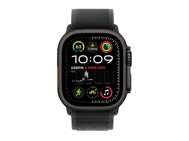 Apple Watch Ultra 2 - 49 mm svart titan smartklokke med Trail Loop...