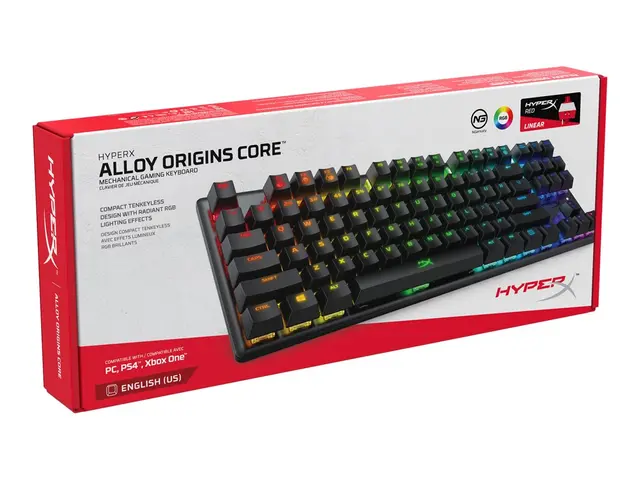 HyperX Alloy Origins Core - Tastatur - bakgrunnsbelyst - USB - Pan...