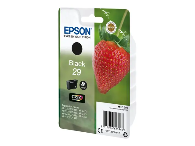 Epson 29 - 5.3 ml svart original blære med RF/lyd-alarm blekkpatro...