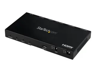 STARTECH HDMI SPLITTER - 2 PORT HDMI 2.0 4K 60HZ WITH SCALER - 7.1 SOUND