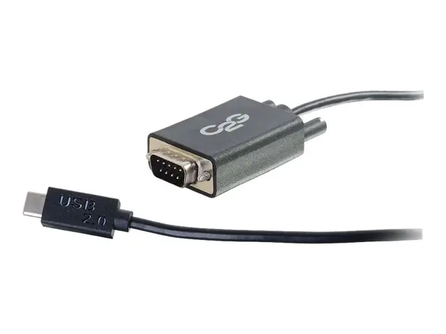 C2G USB 2.0 C to DB9 Serial RS232 Adapter Cable Black - / seriell-...