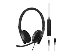 EPOS ADAPT 165T USB-C II - ADAPT 100 Series hodesett - on-ear - kablet - 3,5 mm jakk, USB-C - svart - Certified for Microsoft Teams, Optimert for UC