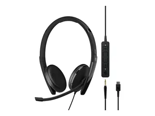 EPOS ADAPT 165T USB-C II - ADAPT 100 Series hodesett - on-ear - kablet - 3,5 mm jakk, USB-C - svart - Certified for Microsoft Teams, Optimert for UC