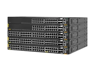 HPE Aruba 6200M 24G Class4 PoE 4SFP+ - Switch L3 - Styrt - 24 x 10/100/1000 (PoE+) + 4 x 1 Gigabit / 10 Gigabit SFP+ (opplink / stabling) - front og side til bakside - rackmonterbar - PoE+ (740 W)