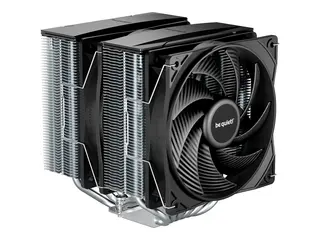 be quiet! Pure Rock Pro 3 - Prosessorkj&#248;ler (for: LGA1150, LGA1151, LGA1155, LGA1200, LGA1700, LGA1851, AM4, AM5) - kobberbase og forniklede aluminiumsfinner - 120 mm - s&#248;lv
