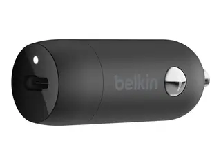 Belkin BoostCharge - Bilstrømadapter 30 watt - 3 A - Fast Charge, Power Delivery 3.1 (USB-C) - svart