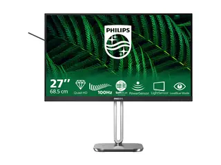 Philips 27B2G5500 - LED-skjerm - 27&quot; - 2560 x 1440 QHD @ 100 Hz IPS - 1500:1 - h&#248;yttalere - s&#248;lv, koksgr&#229;