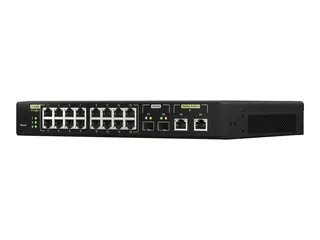 QNAP QSW-M2116P-2T2S - Switch - Styrt 16 x 100/1000/2.5G (PoE+) + 2 x 10 Gigabit SFP+ + 2 x 100/1000/2.5/5/10G (PoE++) - stasjonær, rackmonterbar - PoE++ (280 W)