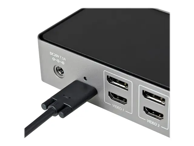StarTech.com USB-C & USB-A Dock, Hybrid Universal Triple Monitor L...