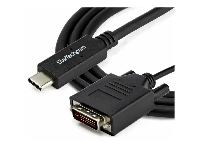 StarTech.com USB-C to DVI Cable - 6 ft / 2m 1080p 1920x1200 Monito...