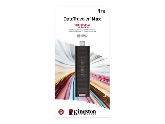 Kingston DataTraveler Max - USB-flashstasjon - 1 TB - USB-C 3.2 Gen 2