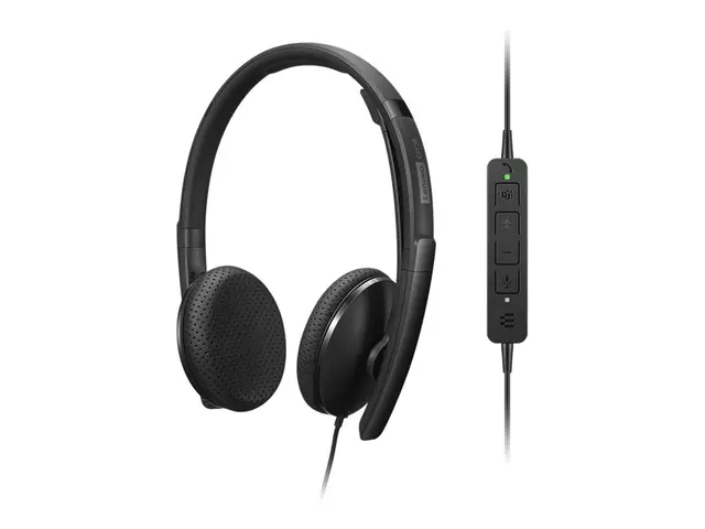 Lenovo - VoIP-håndsett on-ear kablet USB-C svart