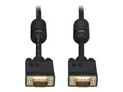 Eaton Tripp Lite Series VGA High-Resolution RGB Coaxial Cable (HD15 M/M), 10 ft. (3.05 m) VGA-kabel - HD-15 (VGA) (hann) til HD-15 (VGA) (hann) - 3 m - formst&#248;pt - svart