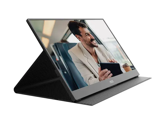 AOC Style-line 16T20E2 - T20 Series - LED-skjerm 16" (15.6" synlig) - portabel - 1920 x 1080 Full HD @ 60 Hz - IPS - 250 cd/m² - 1000:1 - 4 ms - Mini HDMI, 2xUSB-C - høyttalere - svart 