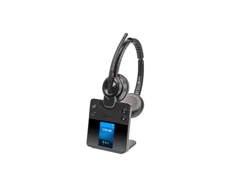 HP Poly Savi 8420 Office - Savi 8400 series hodesett - on-ear - DECT / Bluetooth - trådløs - aktiv støydemping - svart