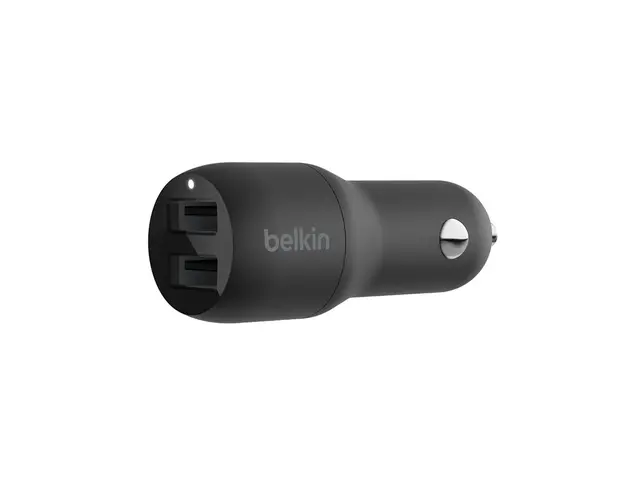 Belkin BoostCharge Dual Charger - Bilstrømadapter 24 watt 4.8 A 2 ...