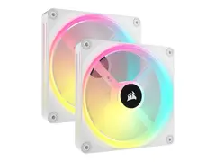 CORSAIR iCUE LINK QX140 RGB - Kabinettvifte med temperatursensor - 140 mm - hvit (en pakke 2)