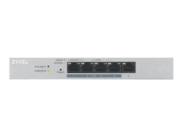 Zyxel GS1200-5HP v2 - Switch - Styrt - 1 x 10/100/1000 + 4 x 10/10...