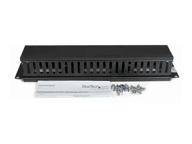 StarTech.com Horizontal 2U Server Rack Cable Management Finger Duc...