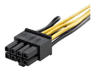 StarTech.com PCI Express 6 pin to 8 pin Power Adapter Cable Str&#248;madapter - 6-pins PCIe-str&#248;m (hunn) til 8-pins PCIe-str&#248;m (hann) - 15.5 cm - gul - for P/N: ATX2POWER430, ATX2POWER530
