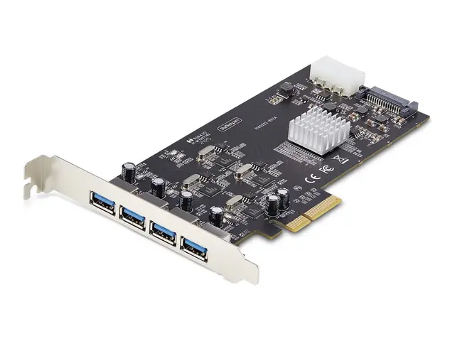 StarTech.com 4-Port USB-A PCIe Card, USB 3.2 5Gbps, 4x Controllers...