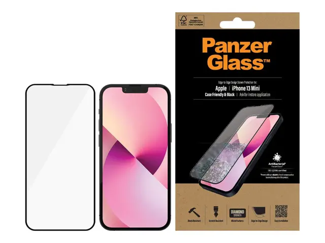PanzerGlass - Skjermbeskyttelse for mobiltelefon - glass - rammefa...