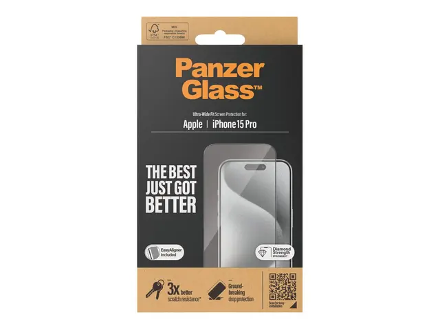PanzerGlass - Skjermbeskyttelse for mobiltelefon ultrabred passfor...