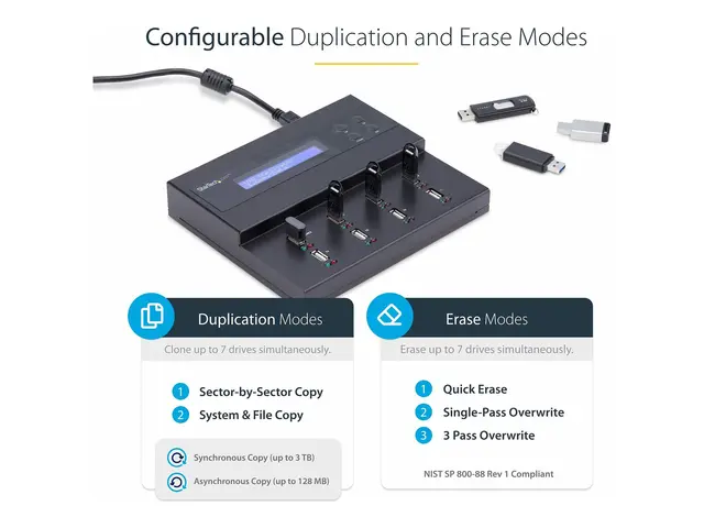 StarTech.com USB Duplicator - 1:7 Flash Drives Drive (USBDUPE17) U...