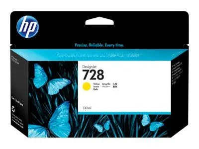 HP 728 - 130 ml - gul - original - DesignJet - blekkpatron - for D...