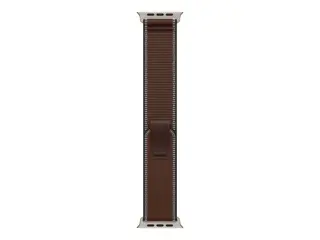 Apple - Sløyfe for smart armbåndsur - 49 mm, naturlig titanfinish S/M-størrelse - mørkebrun, naturlig