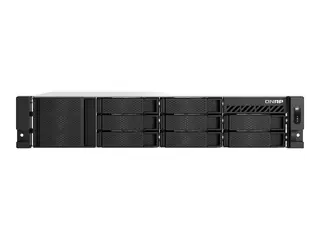 QNAP TS-855eU - NAS-server - 8 brønner kan monteres i rack - SATA 6Gb/s - RAID 0, 1, 5, 6, 10, 50, 60, TM, RAID TP - RAM 8 GB - Gigabit Ethernet / 2.5 Gigabit Ethernet - iSCSI støtte - 2U