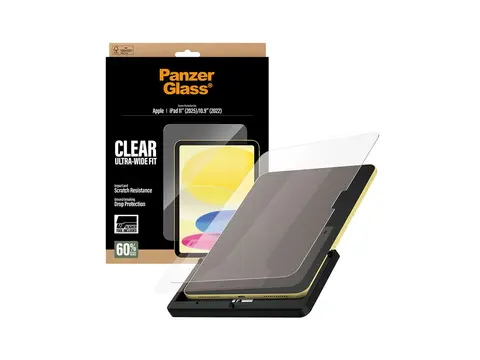 PanzerGlass - Skjermbeskyttelse for nettbrett ultra-bred passform, med FASTFIT-verktøy - glass - blank - for Apple 10.9-inch iPad (10. generasjon); iPad (A16)