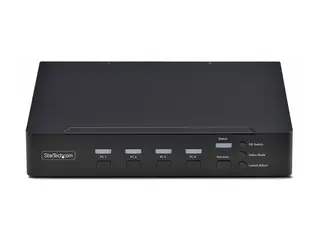Startech - KVM / lyd / USB-svitsj - 4 x KVM/lyd/USB 1 lokalbruker - stasjonær - TAA-samsvar