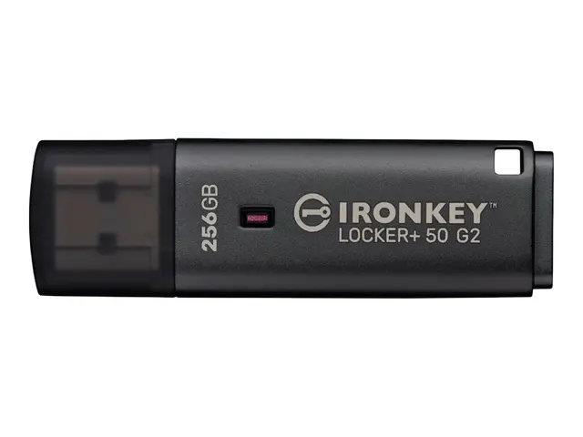 Kingston IronKey Locker+ 50 G2 - USB-flashstasjon - kryptert - 256...
