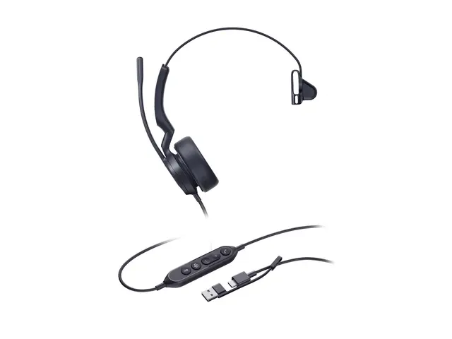 Yealink UH44 Mono - Hodesett on-ear kablet USB-A, USB-C Certified ...
