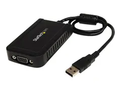 StarTech.com USB to VGA Adapter - 1920x1200 External Video &amp; Graphics Card - Dual Monitor Display Adapter - Supports Windows (USB2VGAE3) - USB/VGA-adapter - USB til HD-15 (VGA) - TAA-samsvar - 50 cm